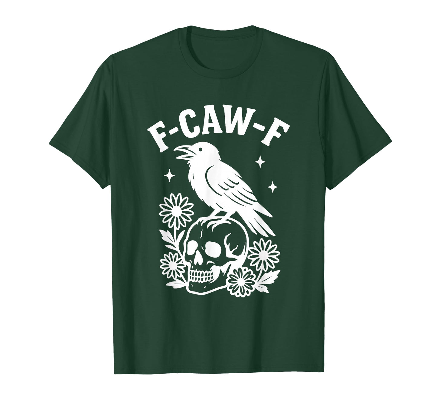 F-CAW-F Skull Dark Gothic Crow T-Shirt