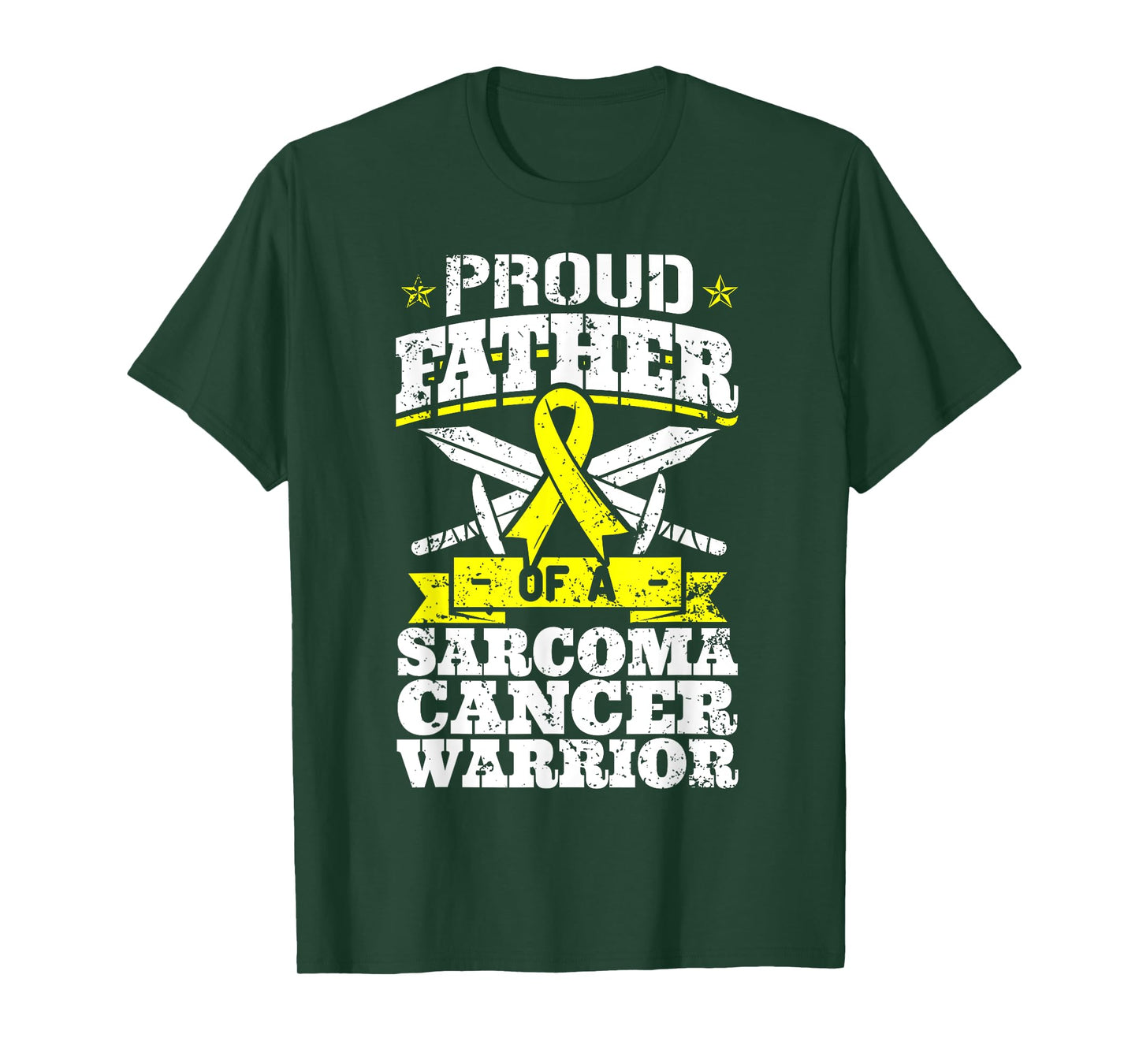 Proud Father Of A Sarcoma Cancer Warrior Awareness Dad T-Shirt