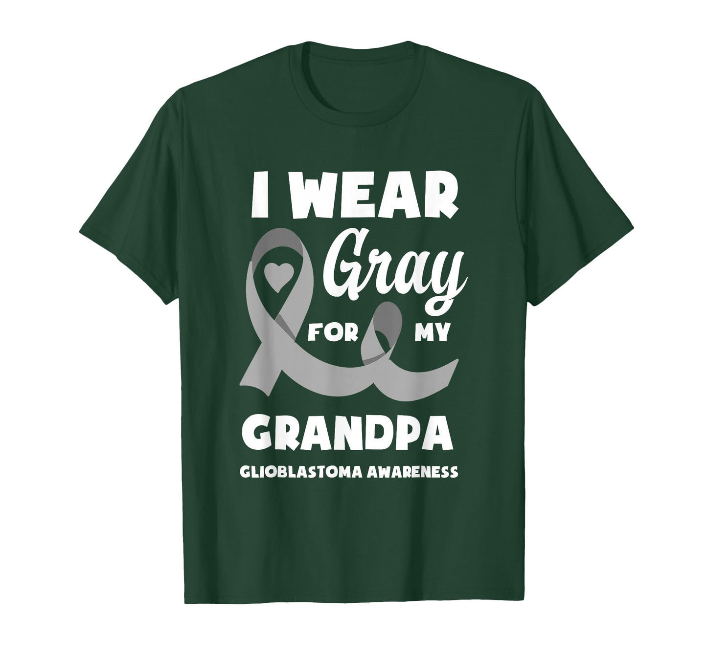 I Wear Gray For My Grandpa Glioblastoma Awareness T-Shirt