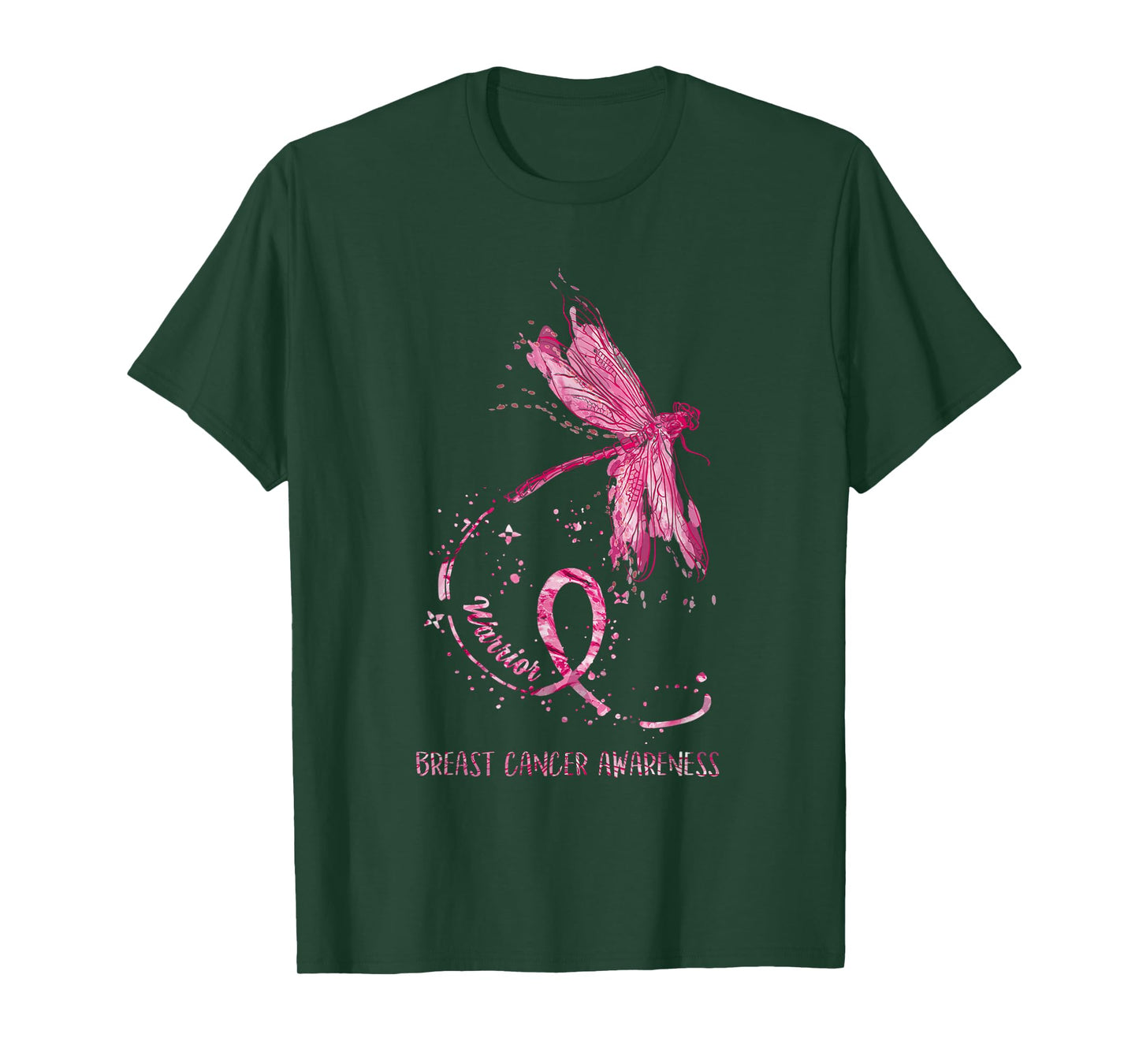 Dragonfly Pink Ribbon Breast Cancer Awareness Funny Gifts T-Shirt