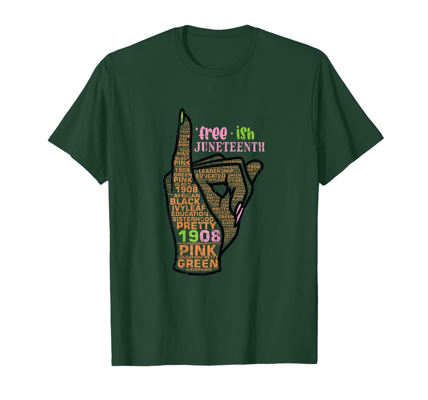 Juneteenth Freeish Pinky 1908 Black African American Women T-Shirt