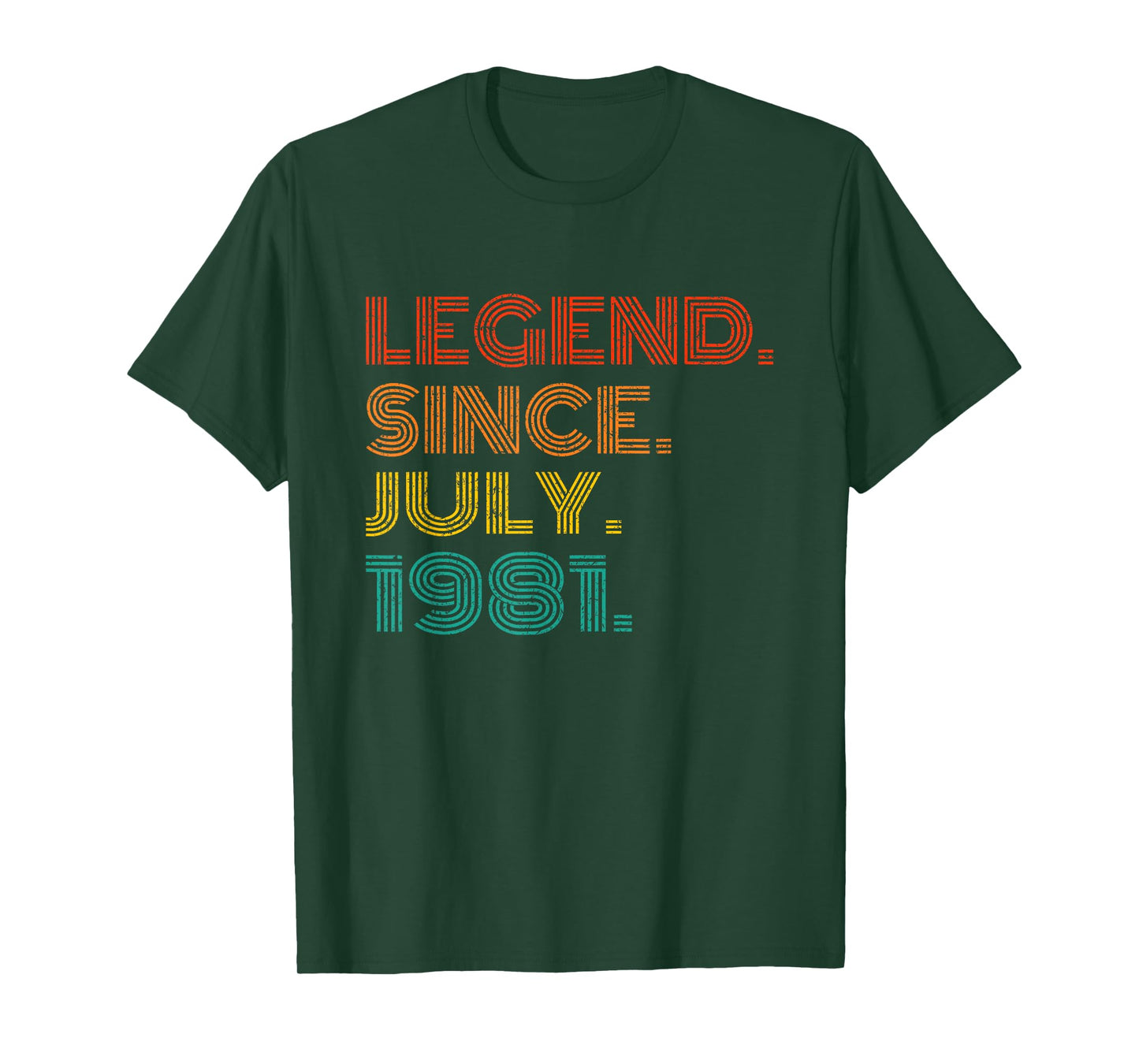 Legend Since July 1981 Birth Of Birthday Idea 1981 Vintage T-Shirt