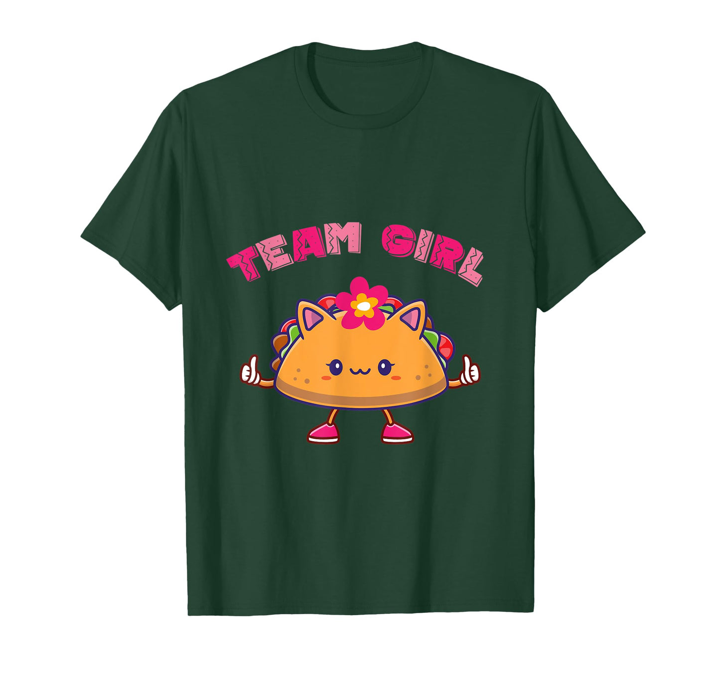 Cute Tacos Mexican Gender Reveal Team girl kid girl Toddler T-Shirt