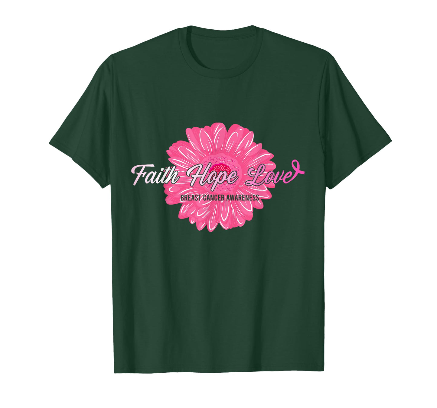 Faith Hope Love Inspirational Breast Cancer Awareness Gifts T-Shirt