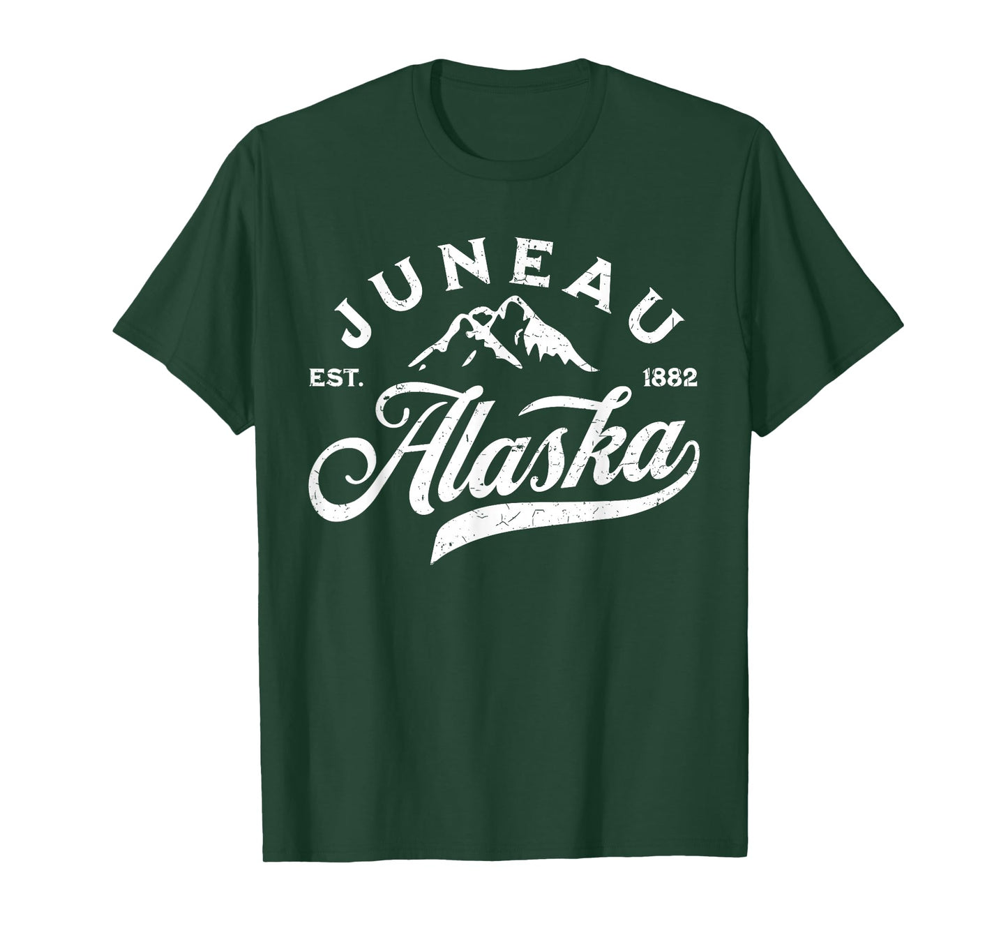 Vintage Juneau Alaska AK Mountains Family Vacation Souvenir T-Shirt