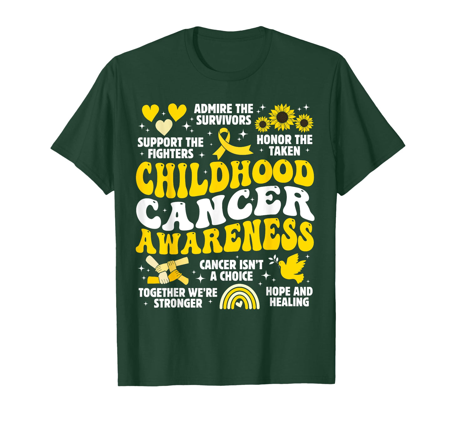 Support Fighters Childhood Cancer Awareness Men Women & Kids T-Shirt