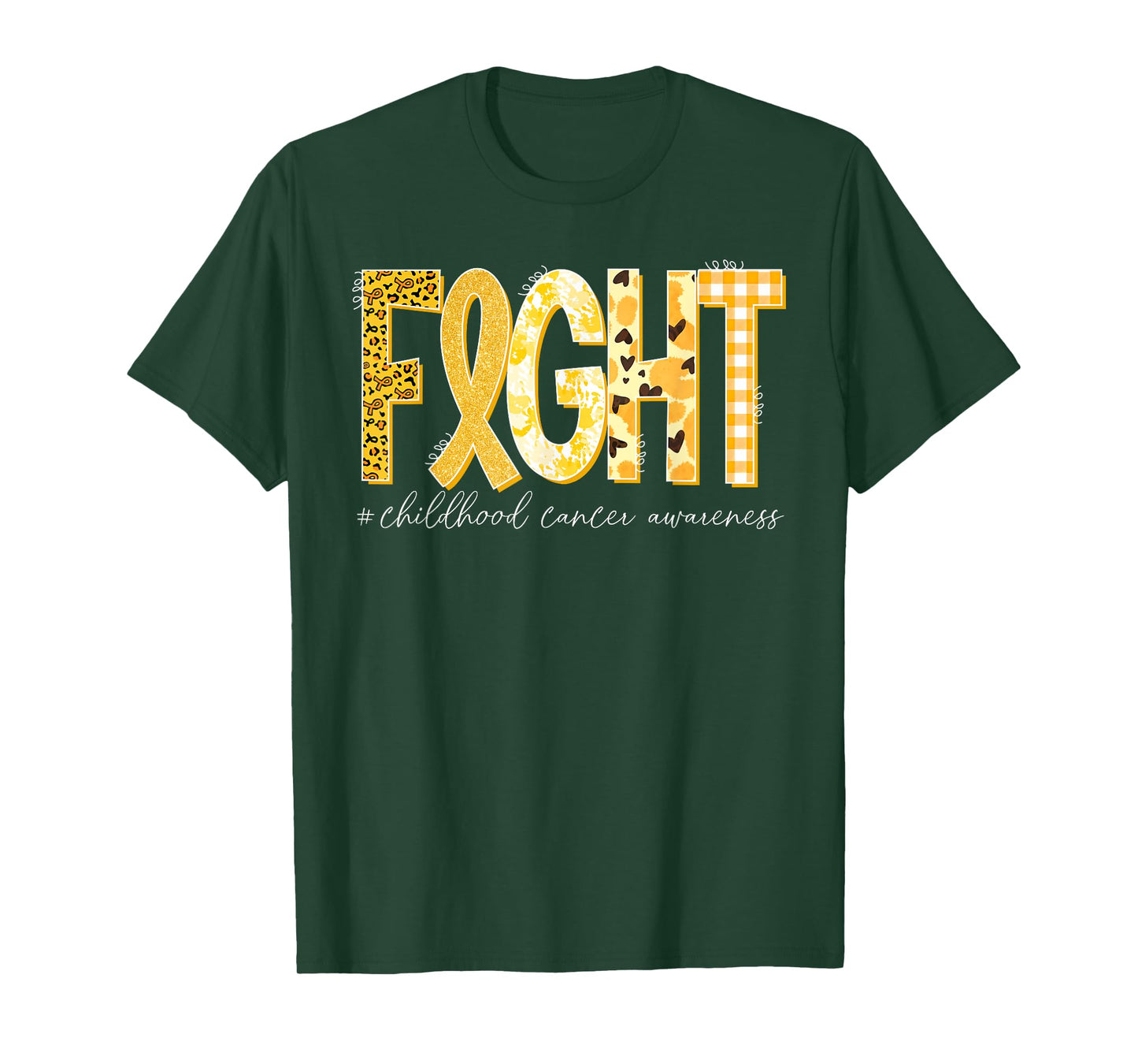 Fight Gold Ribbon Childhood Cancer Awareness T-Shirt