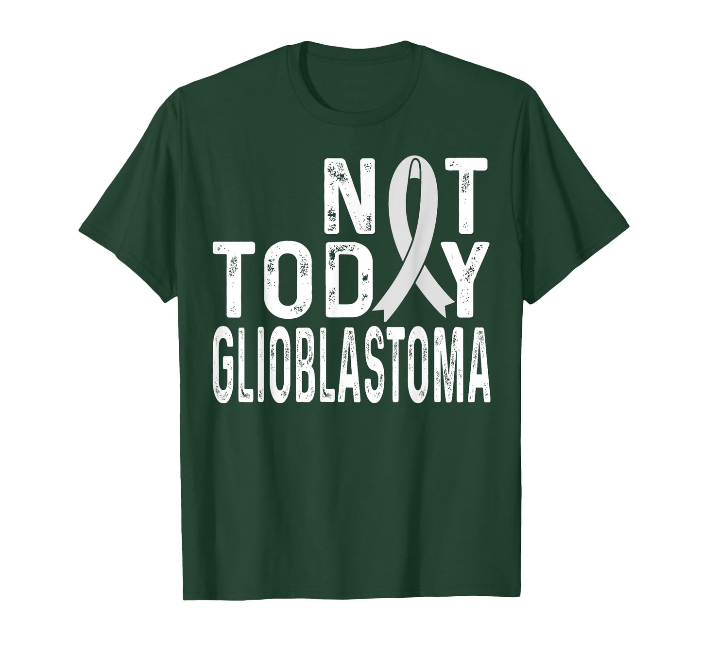 Glioblastoma Awareness Not today Brain Tumor Cancer Ribbon T-Shirt