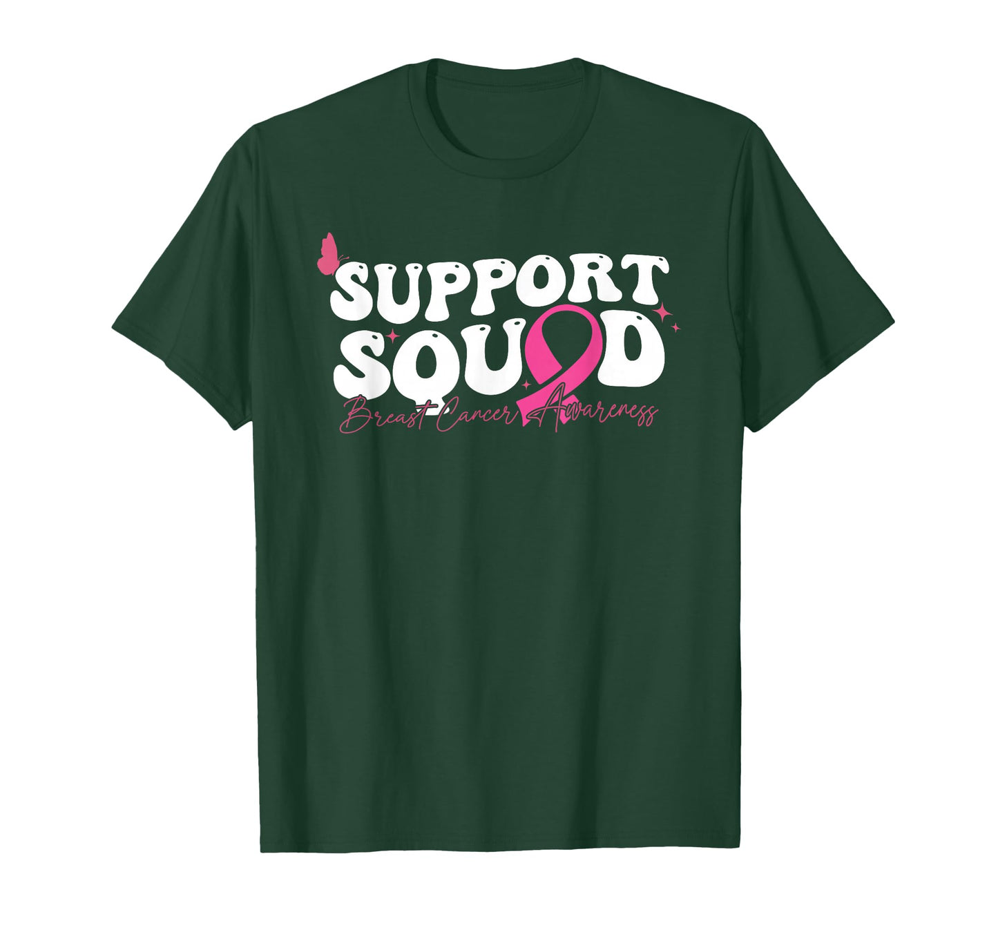 Retro Groovy Support Squad Breast Cancer Awareness Month T-Shirt