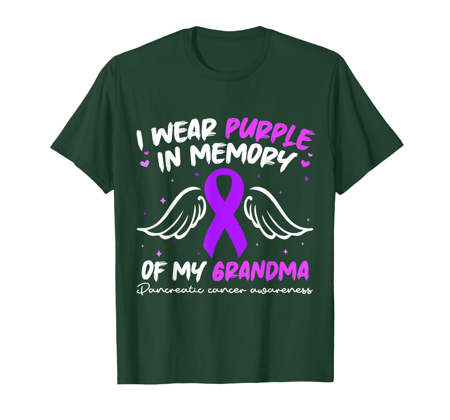 I Wear Purple In Memory Of My Grandma Pancreatic Cancer T-Shirt