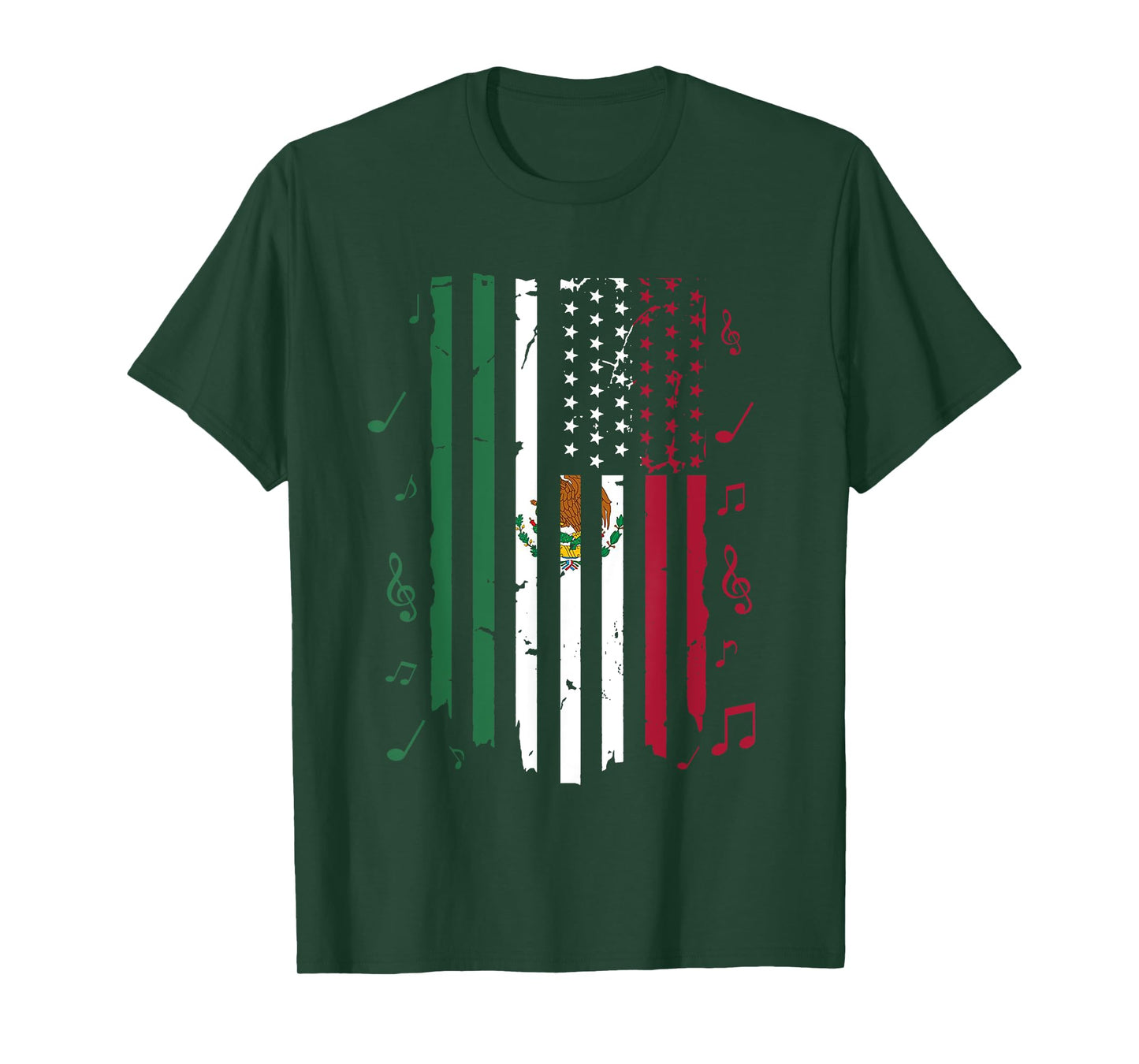 Mexico Tshirt US Flag Patriot Mexican Flag American Flag T-Shirt