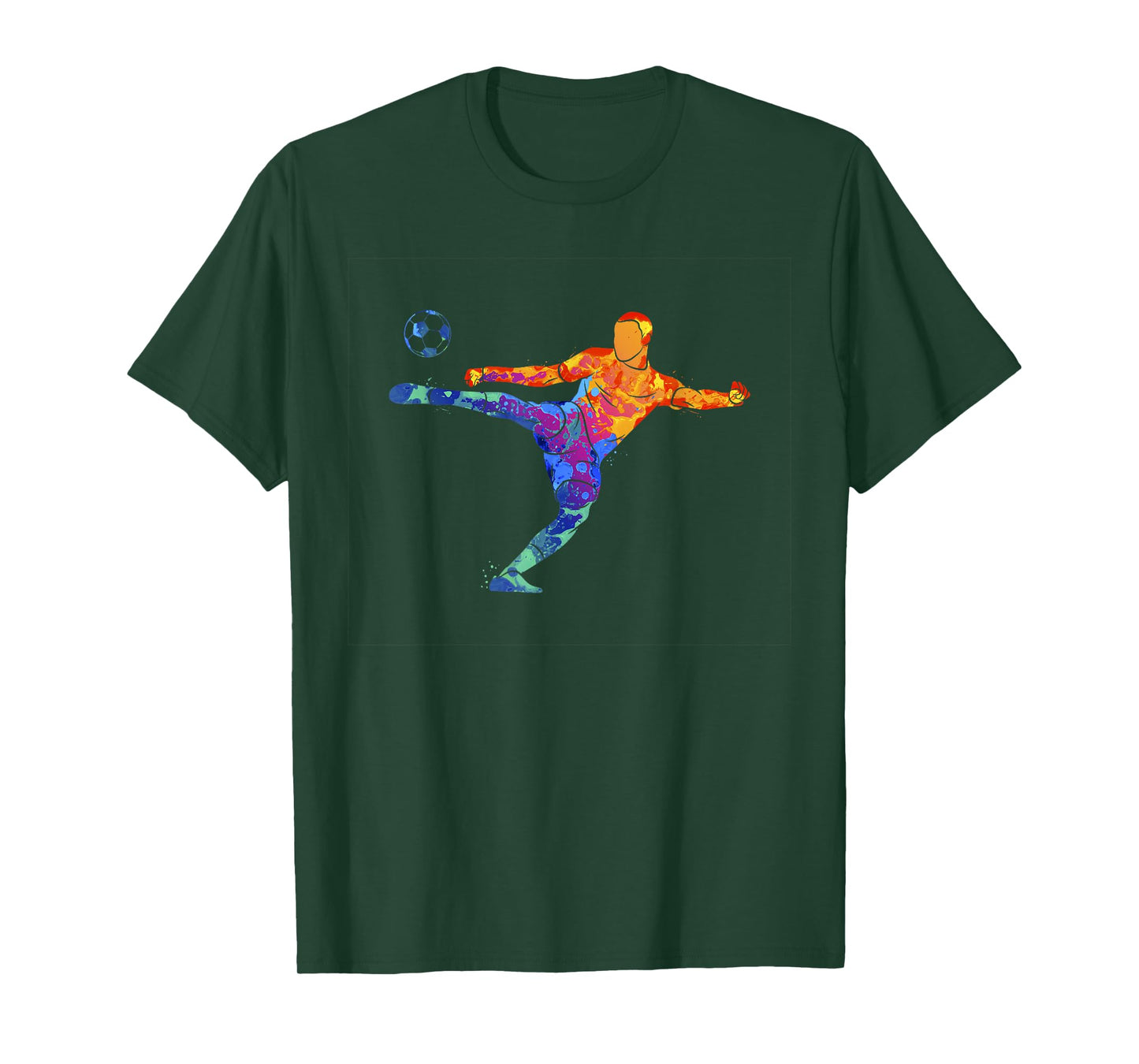 Soccer Athlete Sports Graphic Drawing T-Shirt