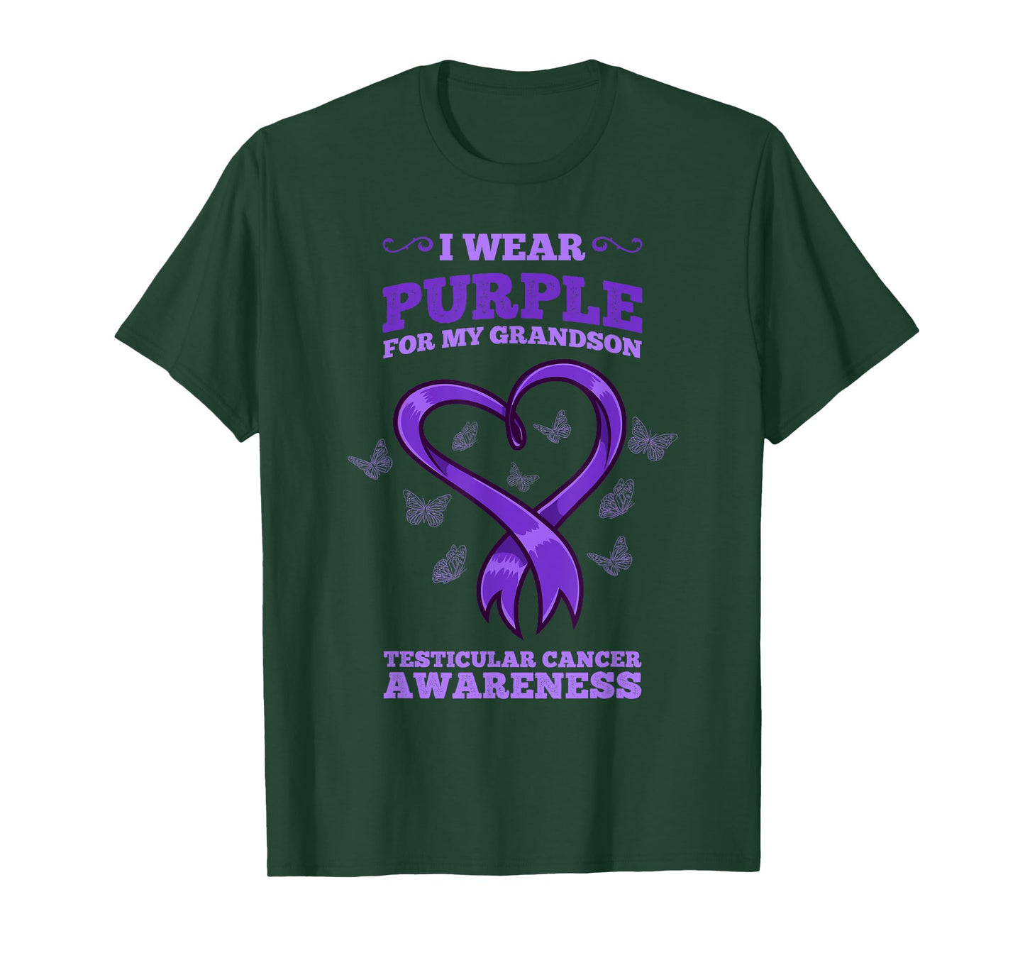 I Wear Purple For My Grandson Testicular Cancer Awareness T-Shirt