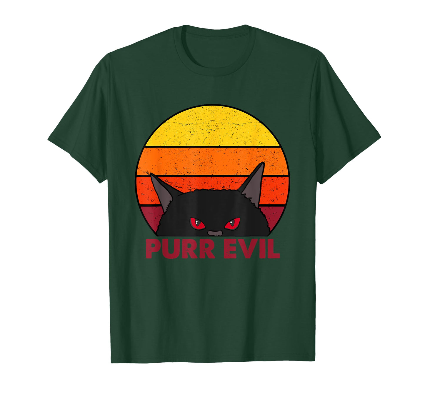 Satanic Cat Evil Black Cat Funny Purr Evil Cat T-Shirt