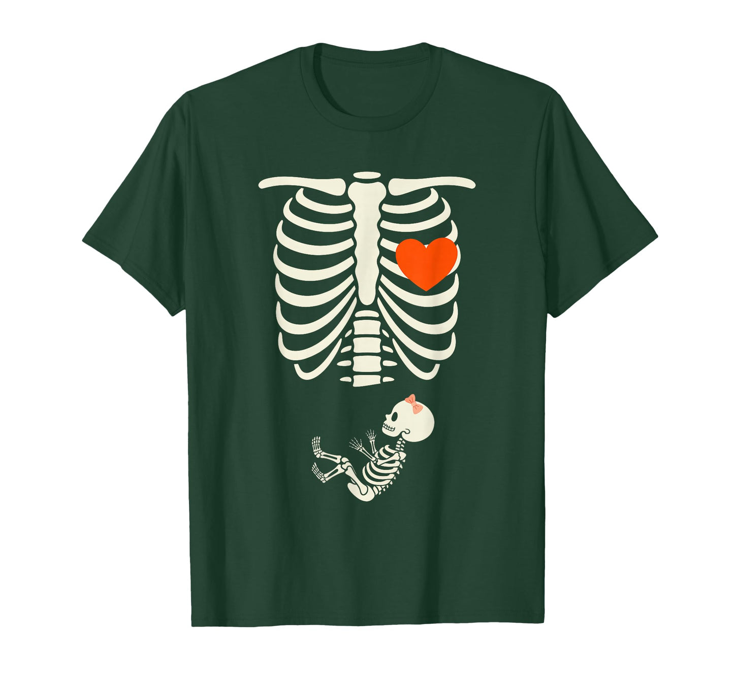 Baby Shower Skeleton Halloween Pregnancy Annoucement Girls T-Shirt