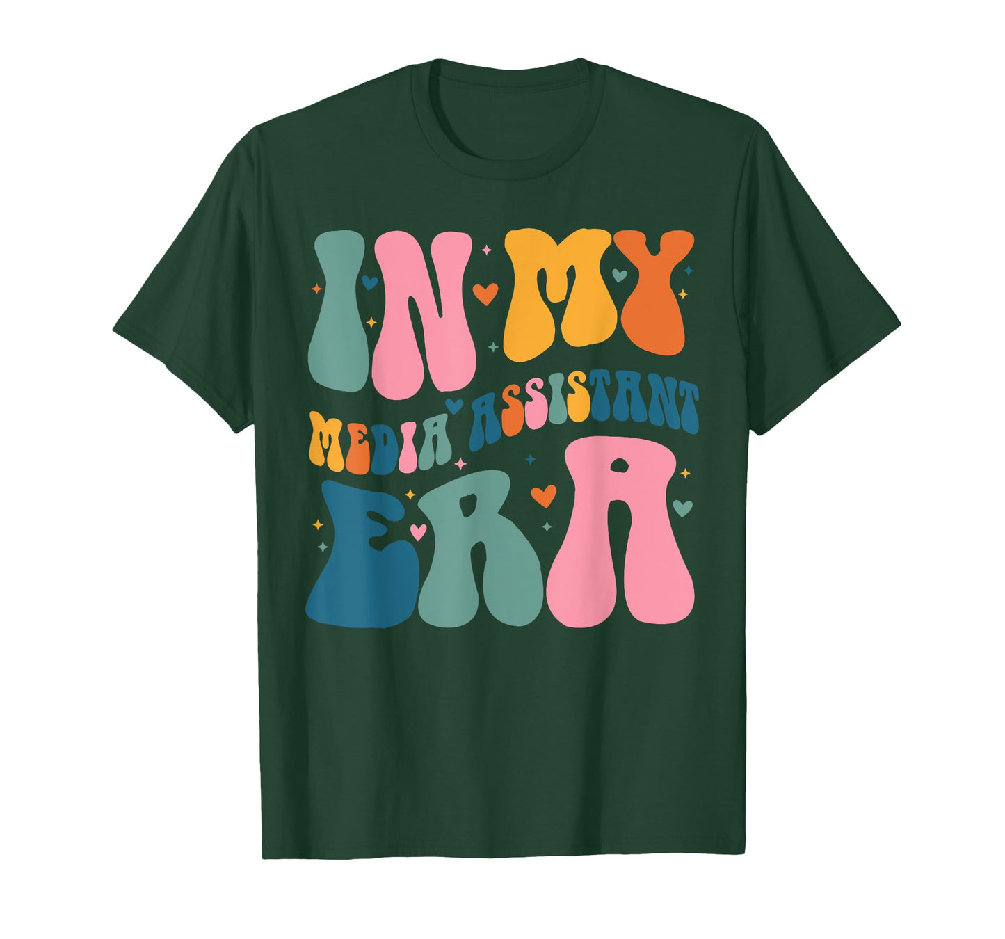 In My Media Assistant Era Funny Groovy Color T-Shirt