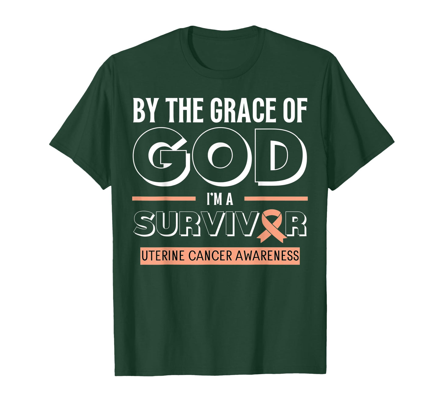 Grace of God Survivor Uterine Cancer Awareness T-Shirt