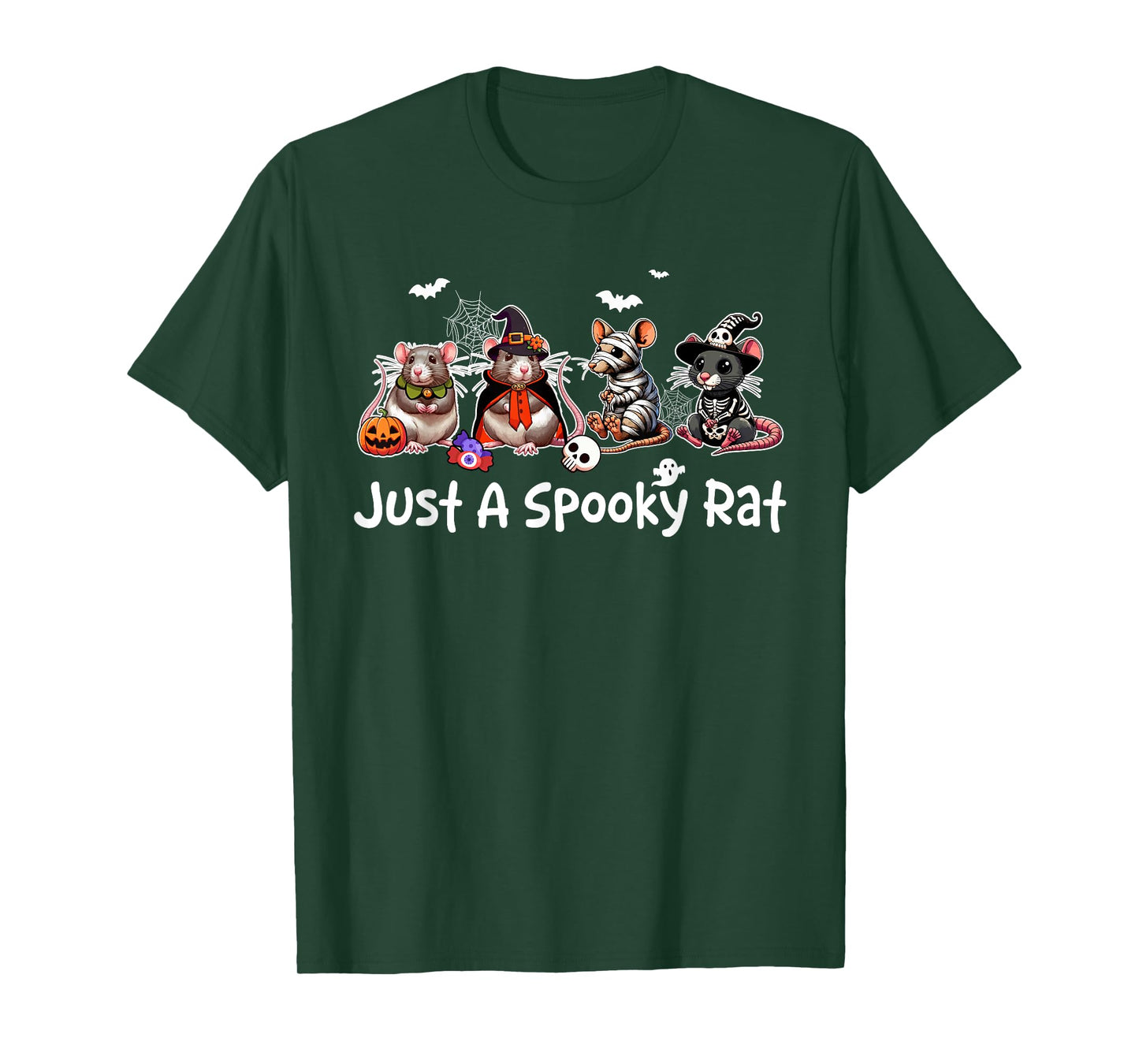 Just A Spooky Halloween Rat Group Rats As Witch Mummy T-Shirt