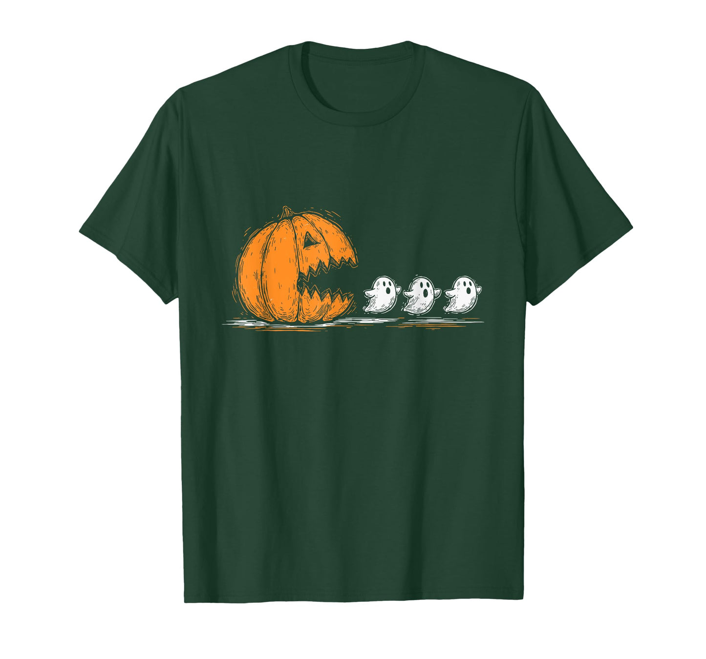Pumpkin Chasing Ghost Halloween Pumpkin Boo Spooky Season T-Shirt