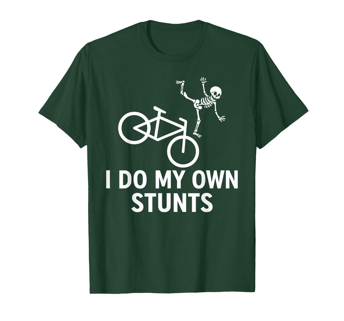 Bike Lover Halloween I Do My Own Stunts Cycling Skeleton T-Shirt