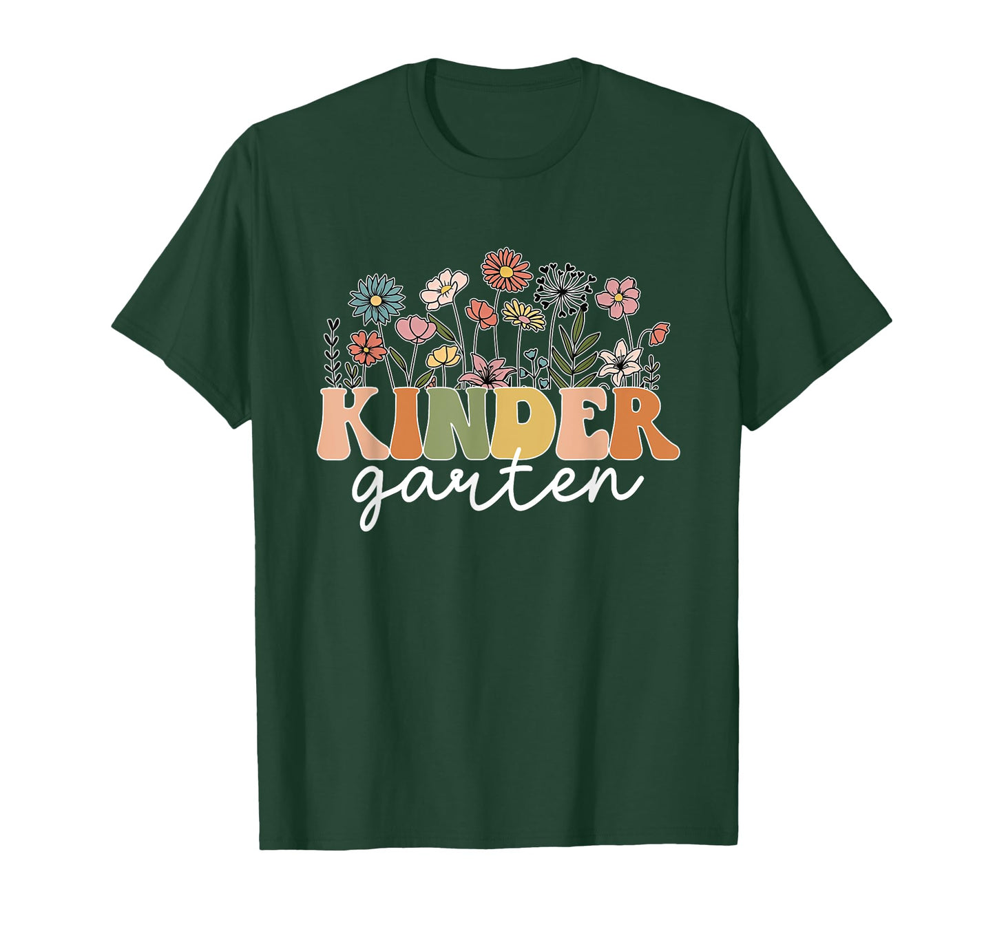Kindergarten Teacher Wildflower Back To School Floral Outfit Men Women T-Shirt