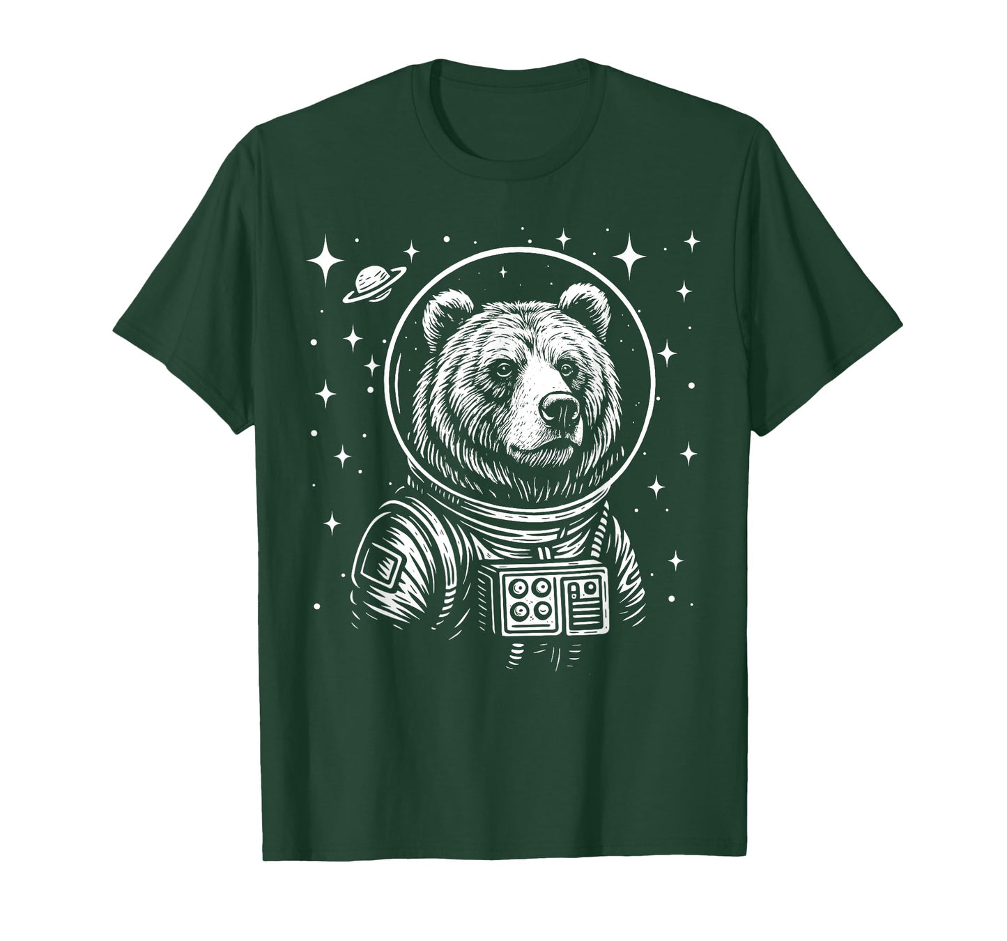 Astronaut Grizzly Bear Space Galaxy T-Shirt