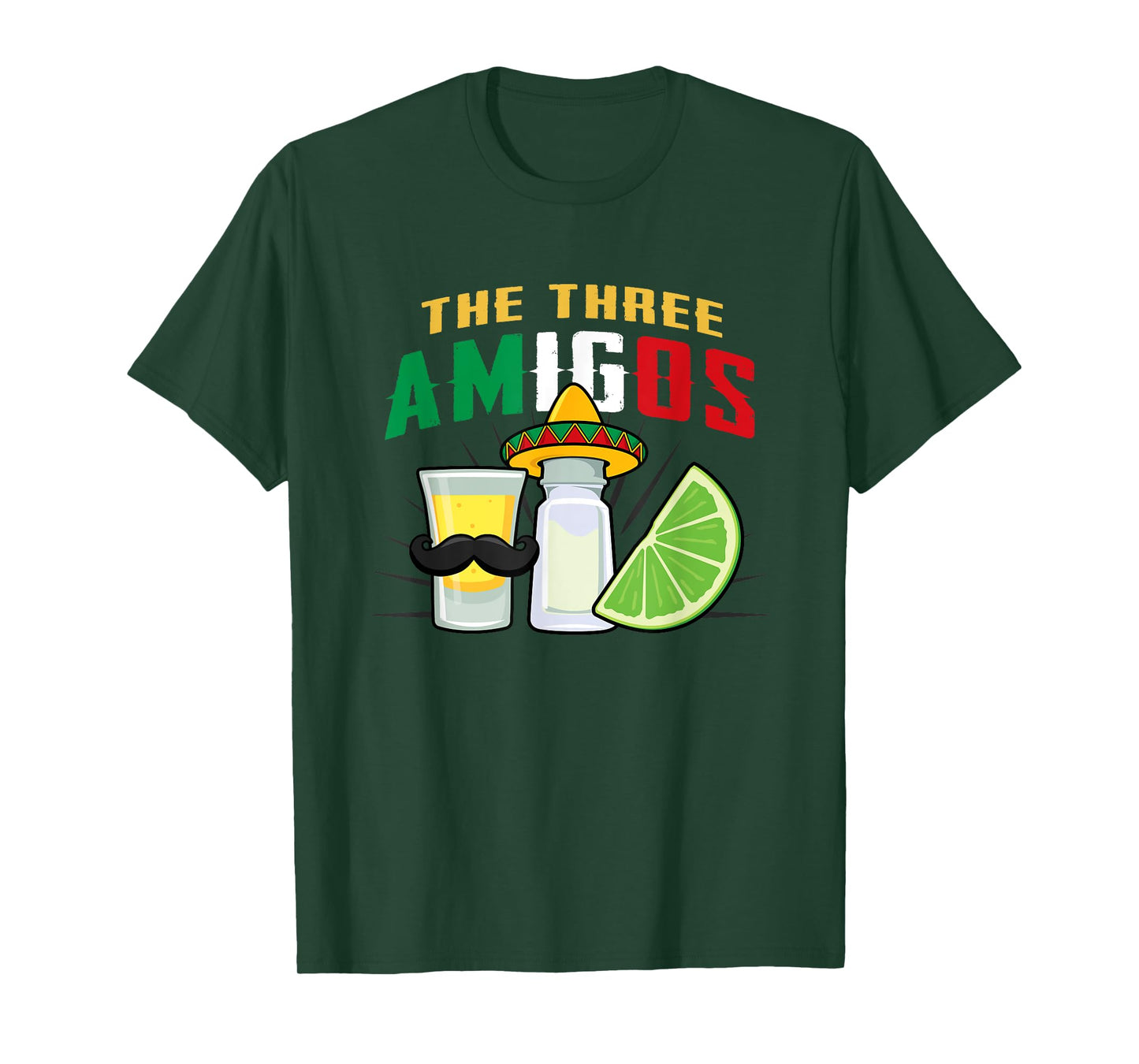 The 3 Three Amigos Lime Salt Tequila Cinco De Mayo T-Shirt