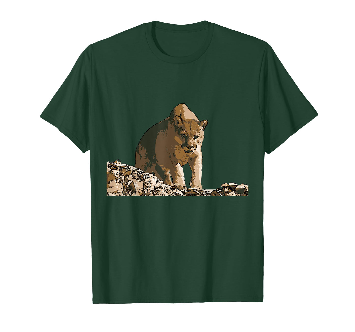 Mountain Lion Wildlife Poster T-Shirt