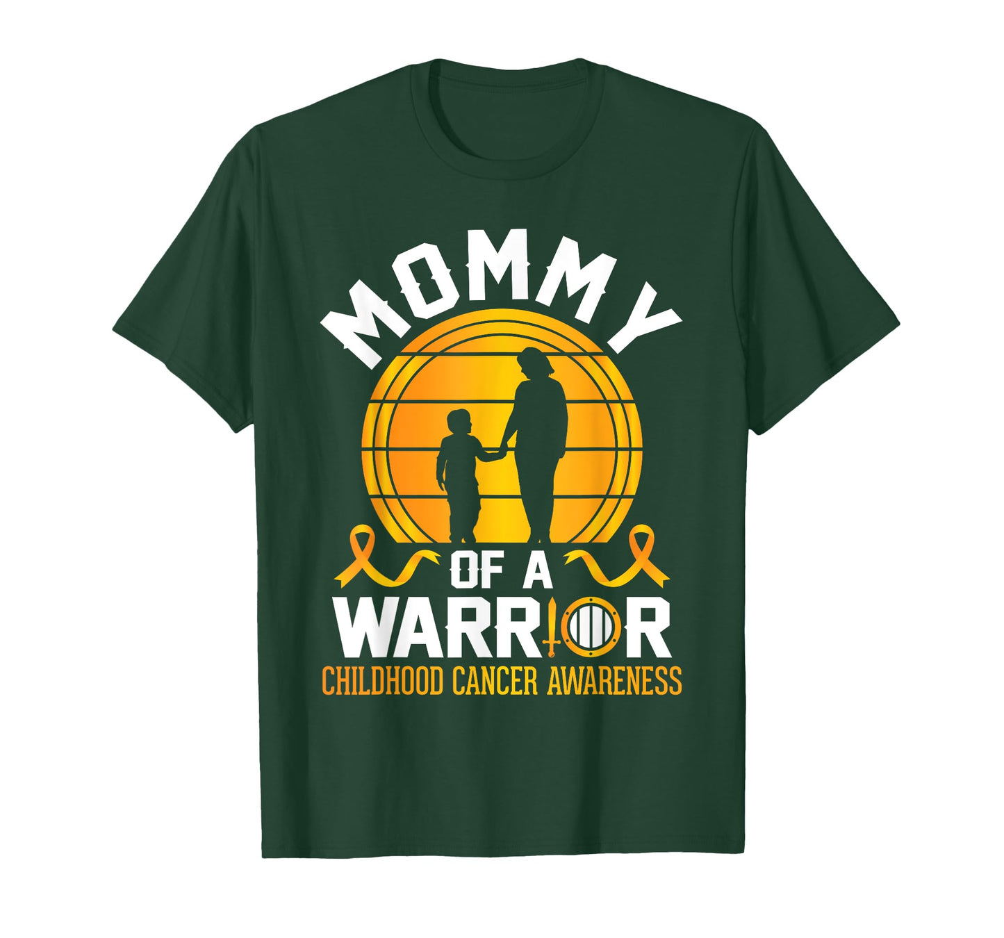 Proud Mommy Of A Warrior Childhood Cancer Awareness Son T-Shirt