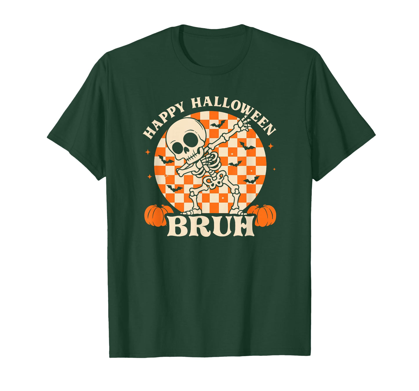 Funny Skeleton Dance Dab Halloween Bruh Cool Bros Dabbing T-Shirt