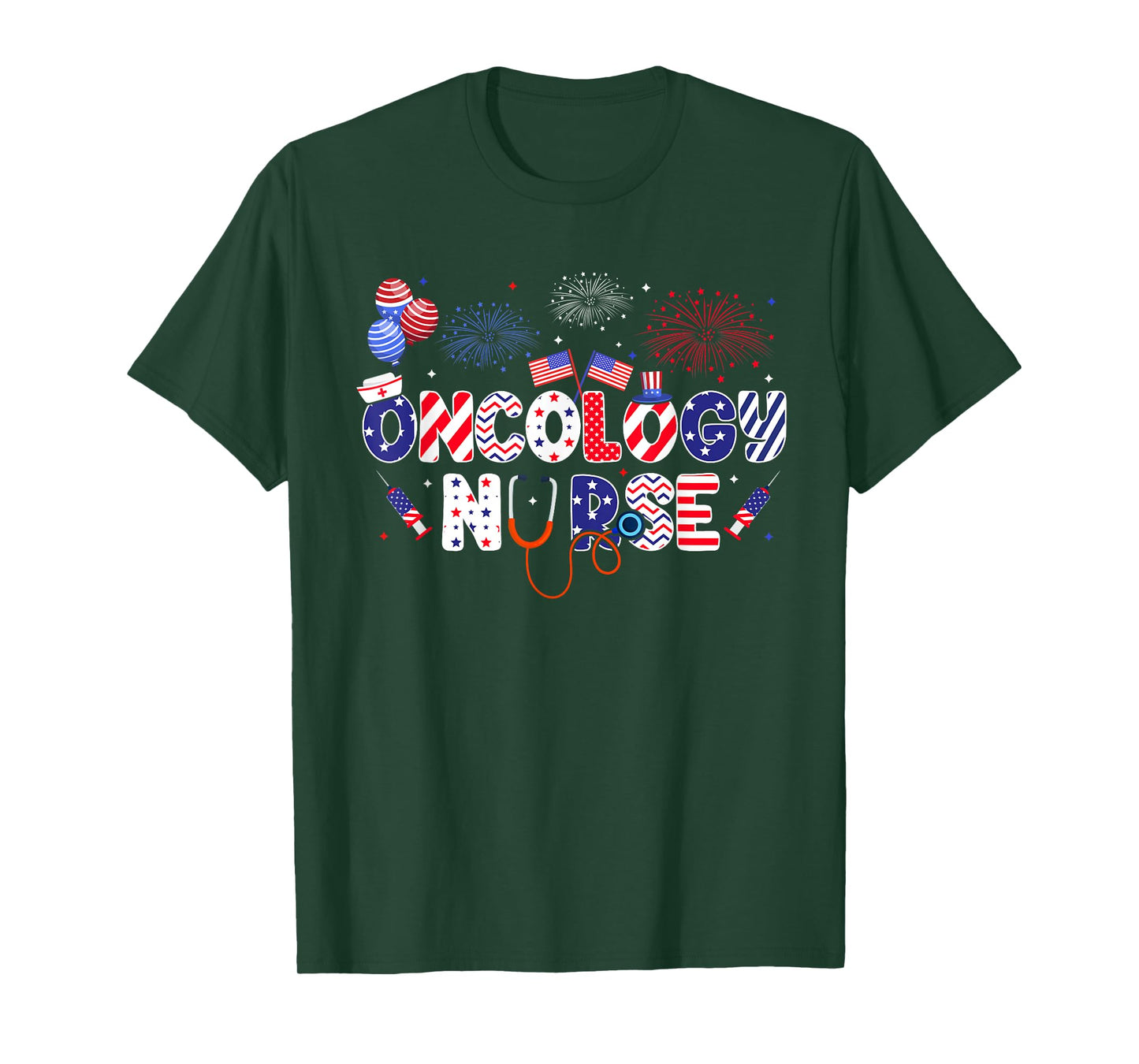 Oncology Nurse 4th Of July American Nursing Independence Day T-Shirt