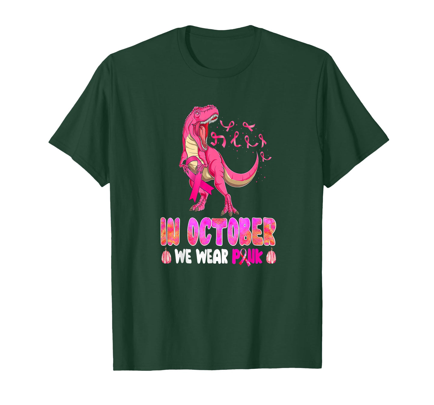 In October We Wear Pink Dinosaur T-rex Boys T-Shirt