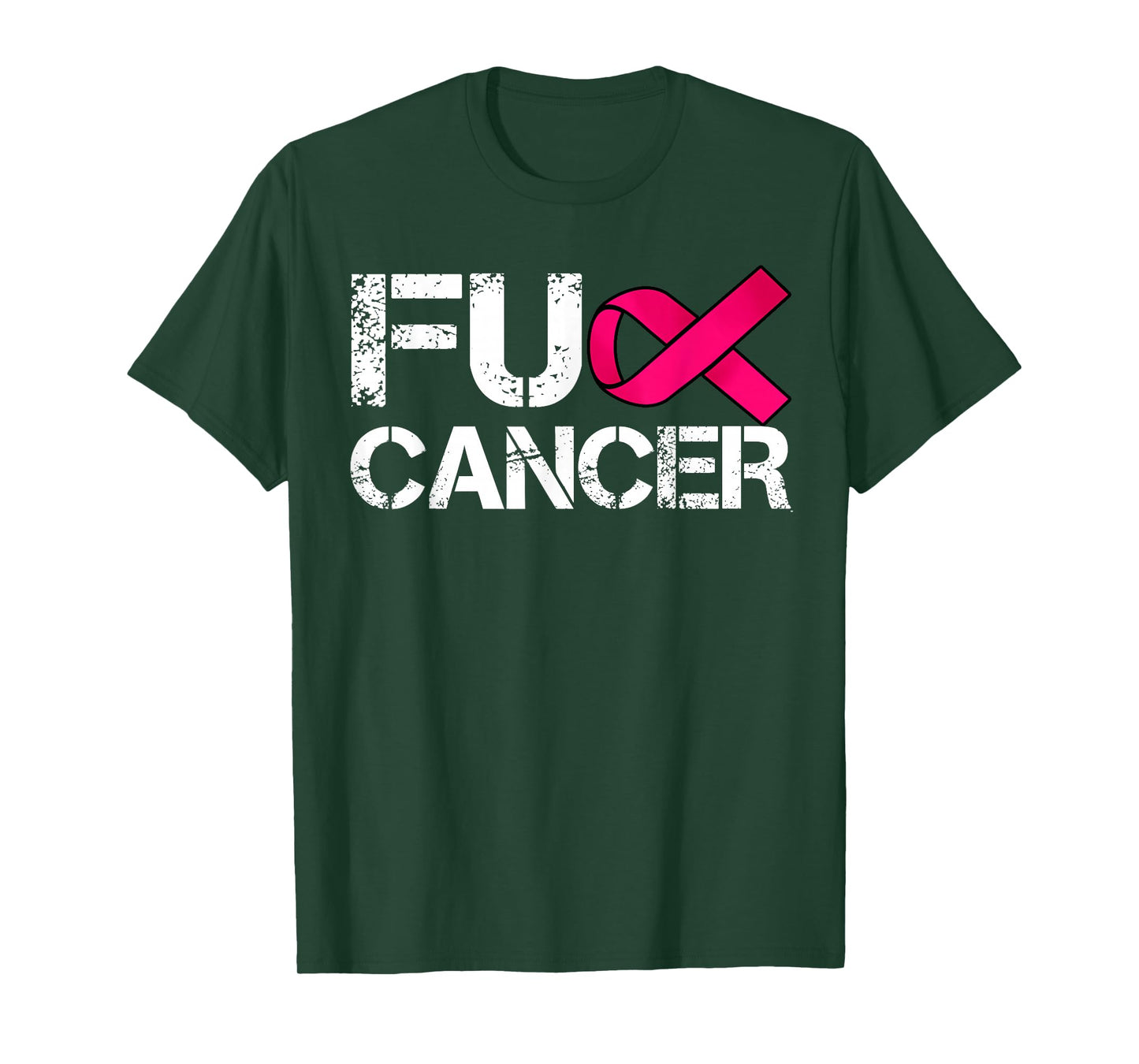 Fuck Cancer I Hate Cancer Breast Cancer Awareness Men Womens T-Shirt