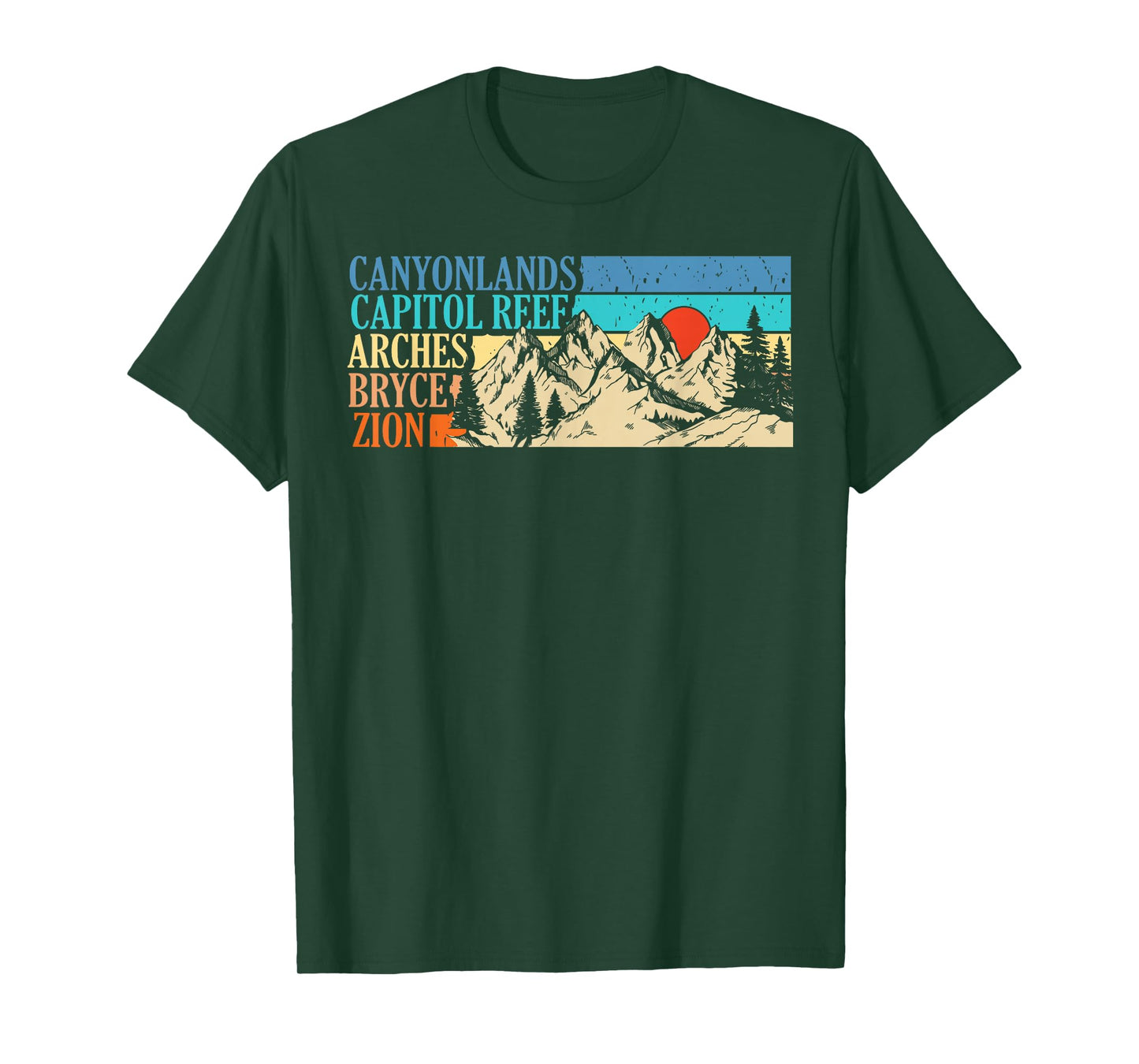 Vintage Utah Souvenir Big 5 Utah Mighty Five National Park T-Shirt