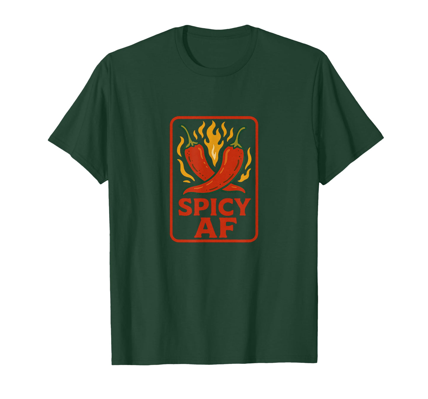 Spicy AF Hot Peppers Funny Fiery Foodie Heat Design T-Shirt