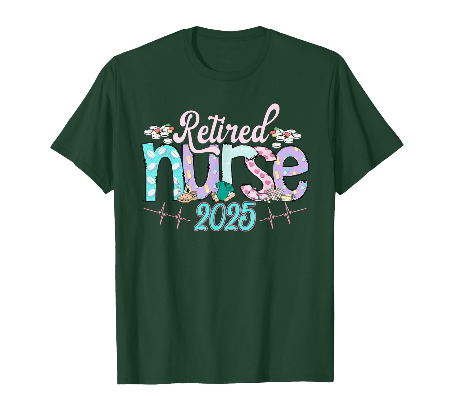 Tie Dye Retired Nurse 2025 Retirement Nurse Est 2025 Nursing T-Shirt
