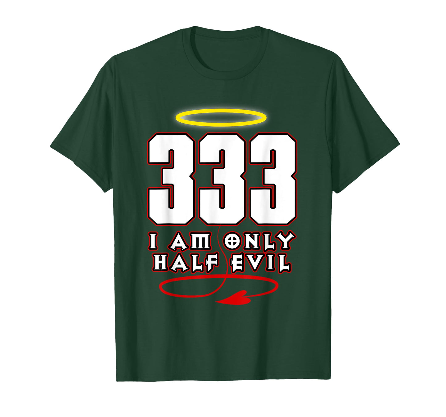 333 Shirt Funny Half Evil Angel Devil Tshirt T-Shirt