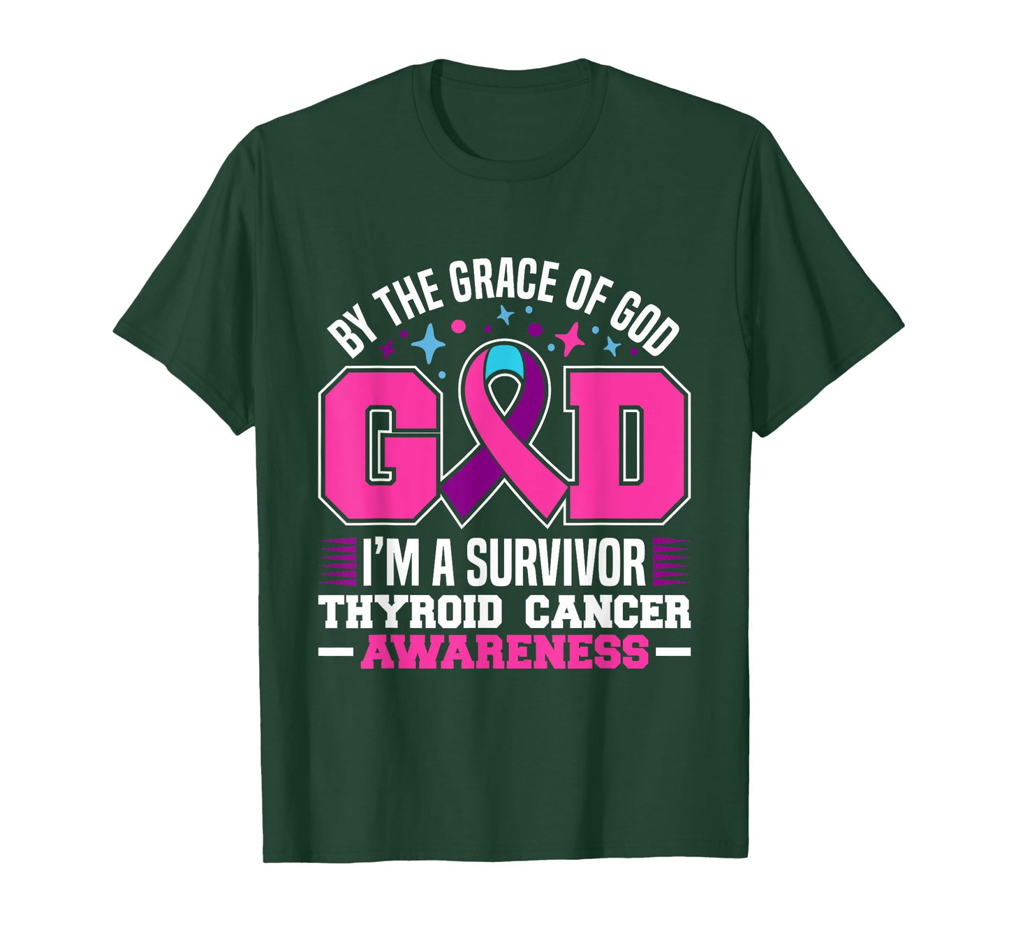 By The Grace God I'm A Survivor Thyroid Cancer Survivor T-Shirt