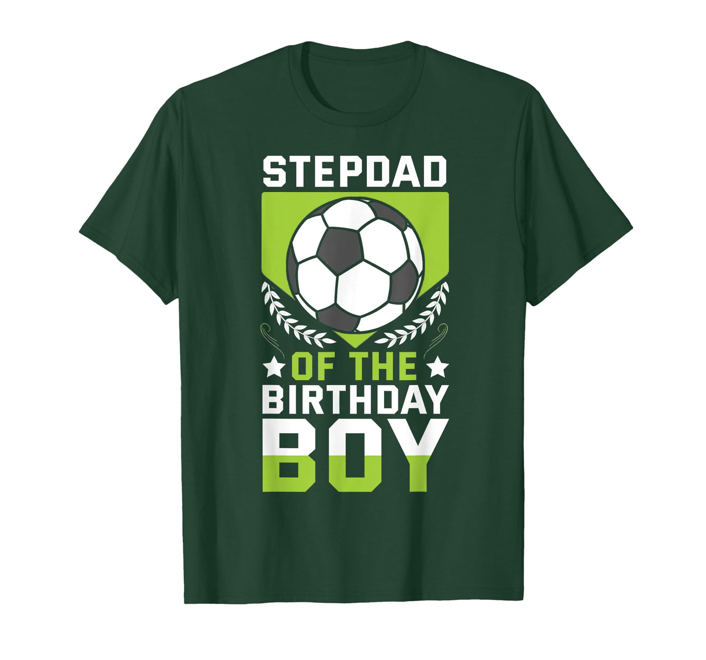 Stepdad of the Birthday Boy Soccer Player Bday Team Party T-Shirt