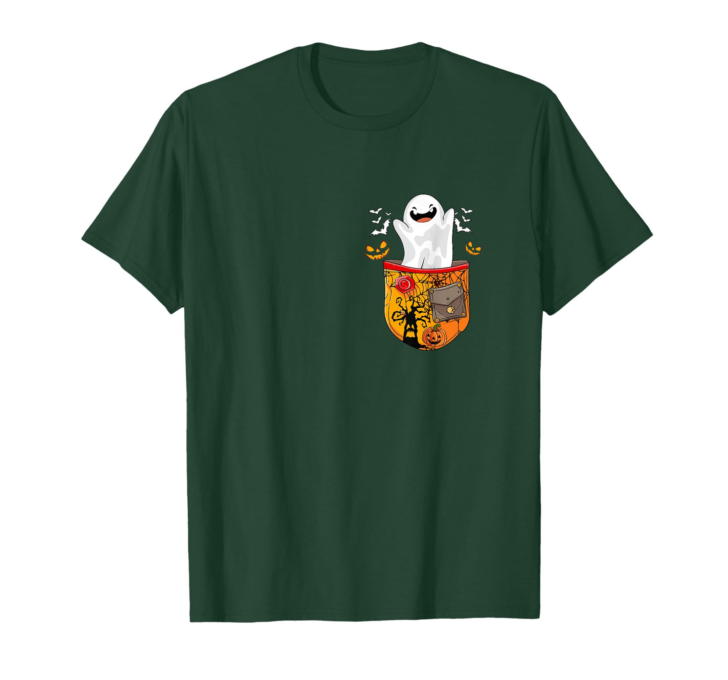 Boo As Witch in Pocket Halloween Costume Family Group T-Shirt