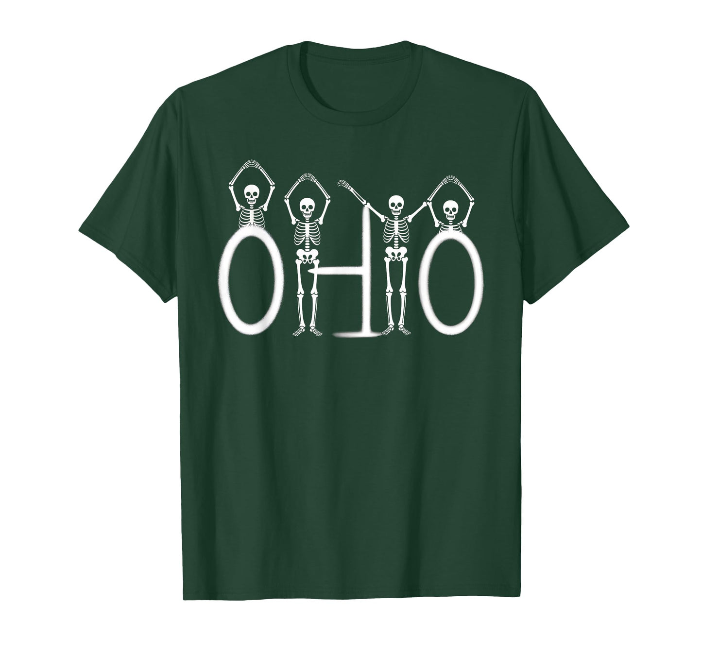 Funny Skeletons Ohio Halloween Graphic Tee for Adults T-Shirt