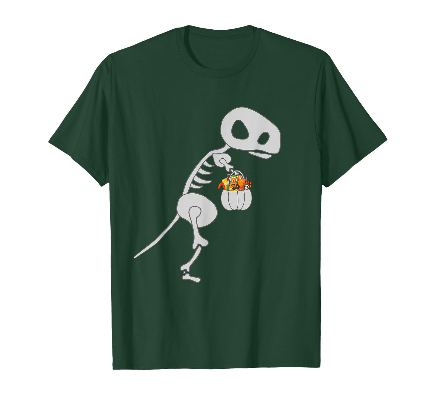 T-Rex Halloween Dinosaur Skeleton Funny Kids Trick or Treat T-Shirt