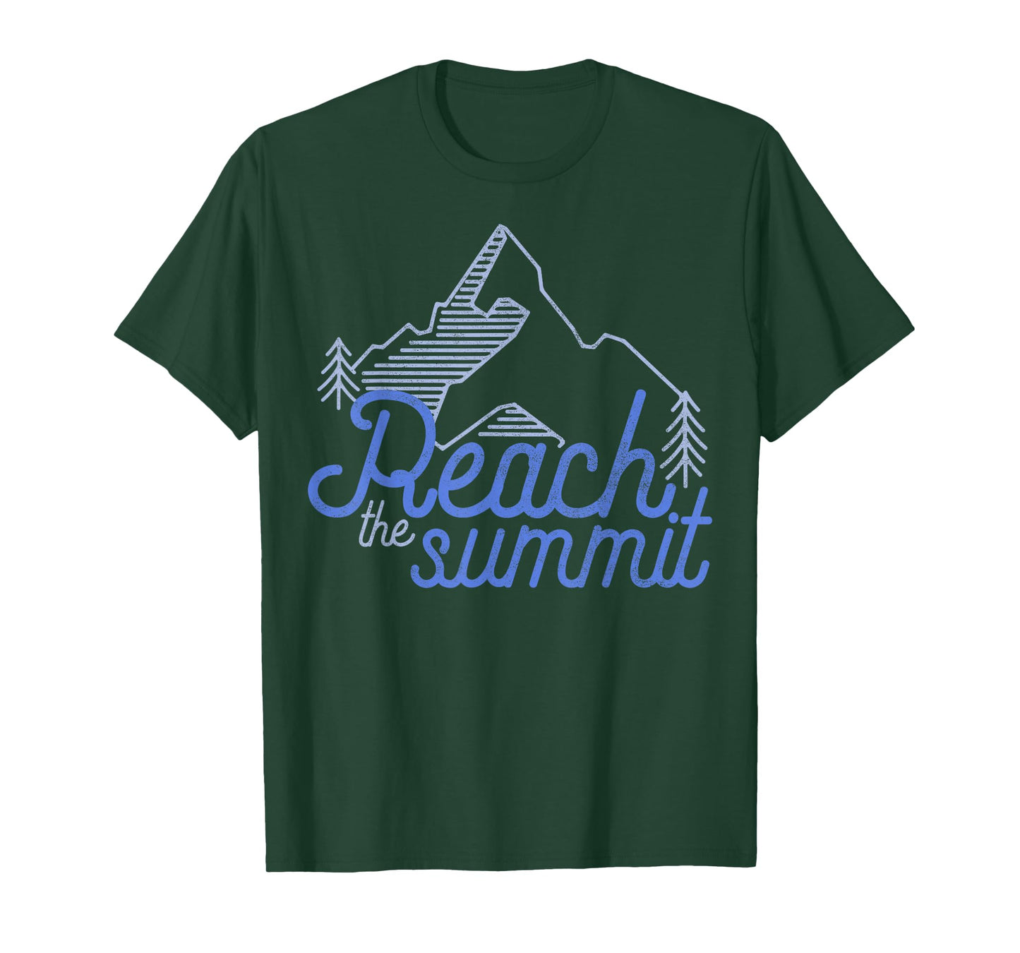Reach The Summit Mountain Line Art T-Shirt