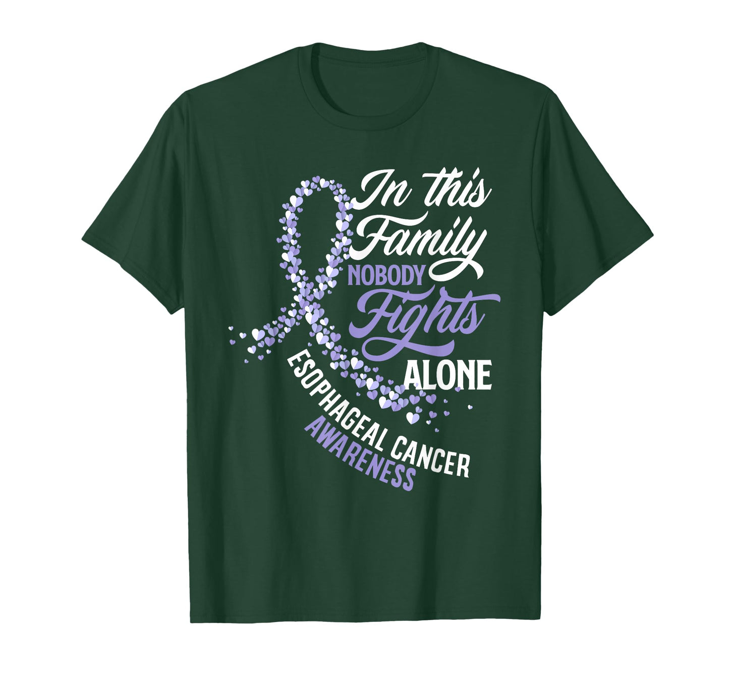 In This Family Nobody Fights Alone Esophageal Cancer T-Shirt