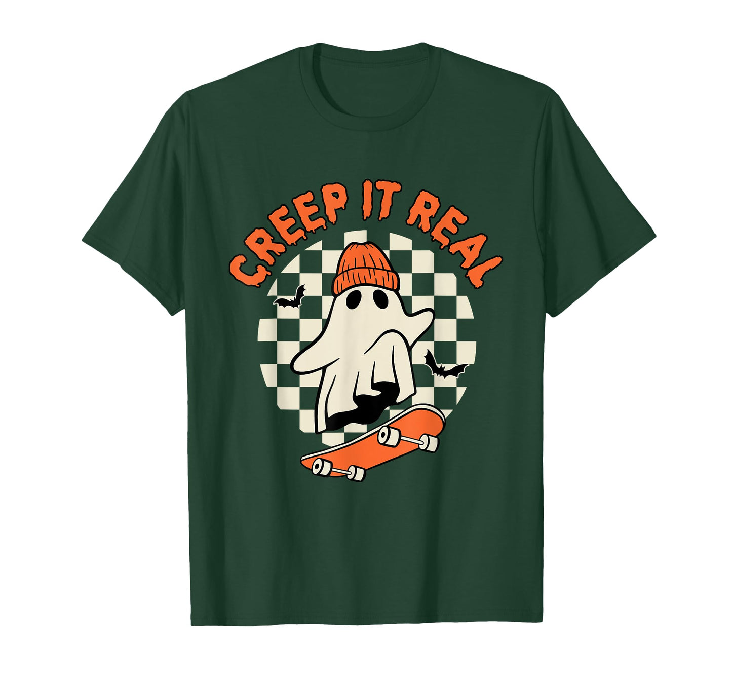 Vintage Retro Halloween Creep It Real Ghost Boy Fall Season T-Shirt