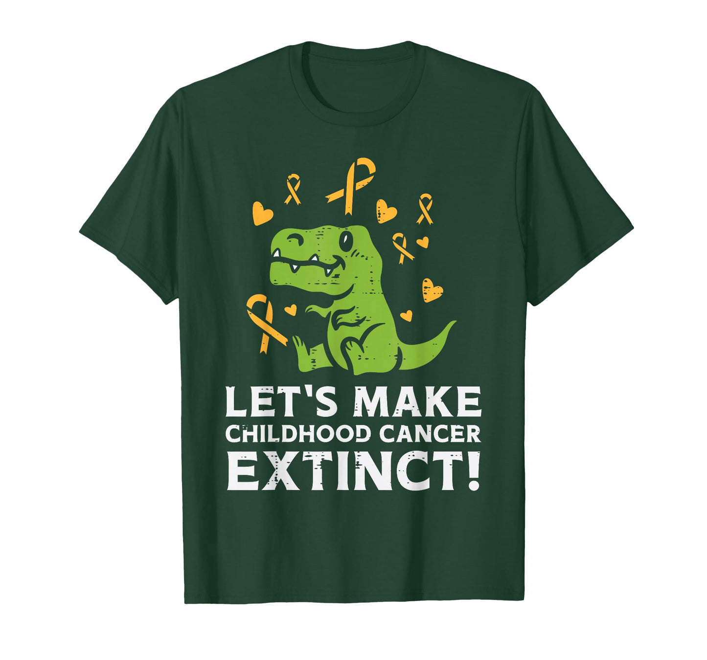 Trex Childhood Cancer Extinct Awareness Dinosaur Boys Kids T-Shirt
