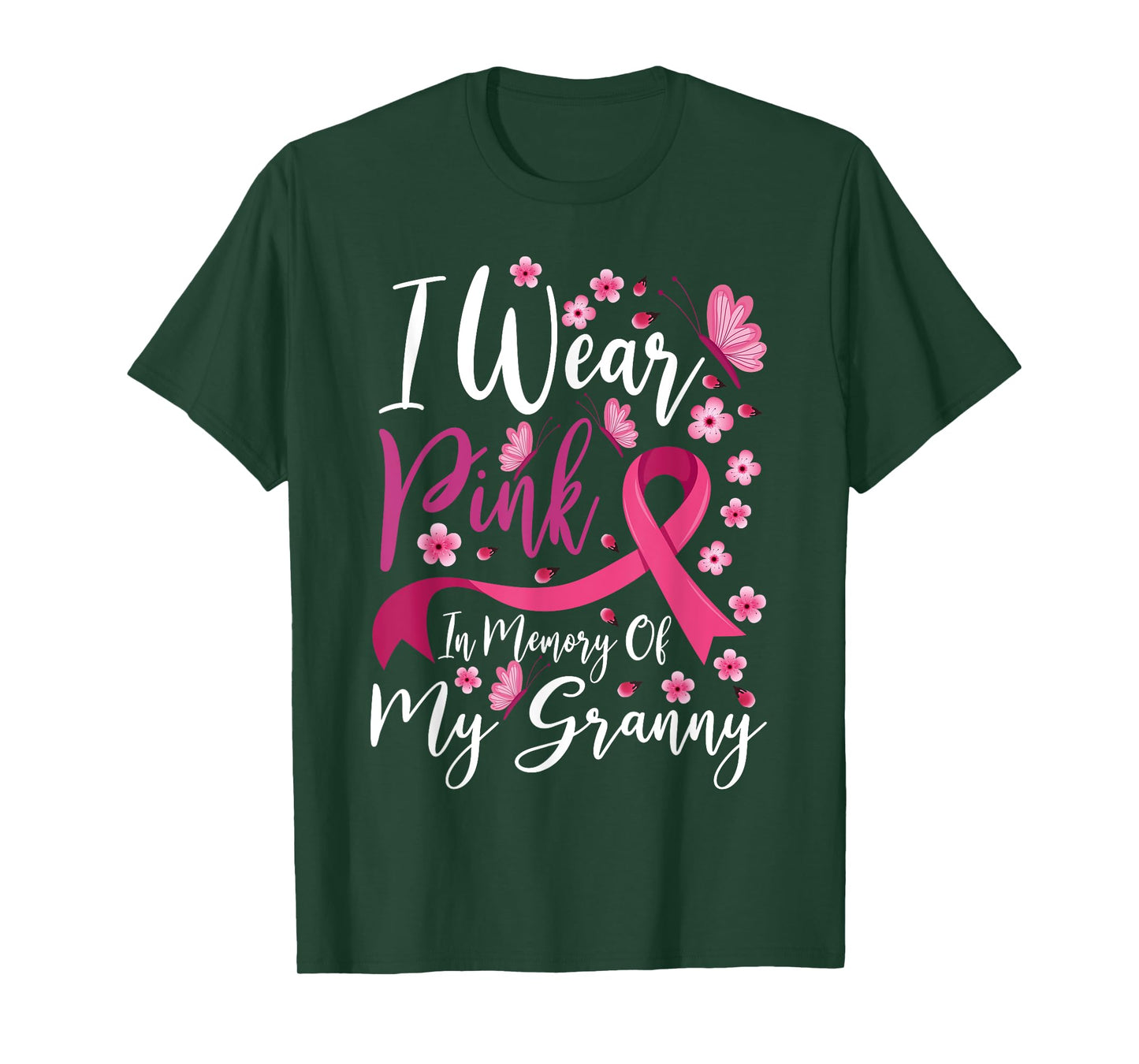 I Wear Pink In Memory Of My Granny Breast Cancer Awareness T-Shirt