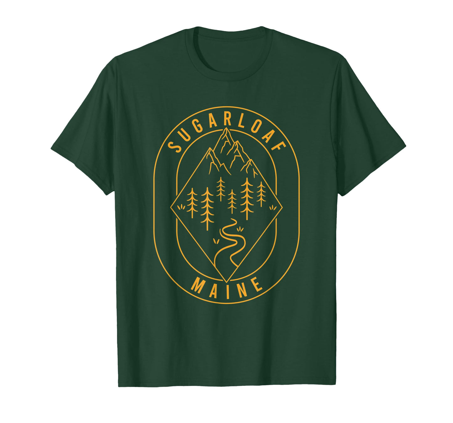 Sugarloaf Mountains Maine Hiking Outdoors Minimal T-Shirt