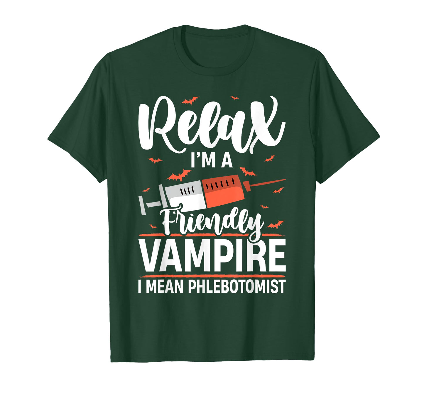 Funny Vampire Phlebotomist Phlebotomy Technician Tech Nurse T-Shirt