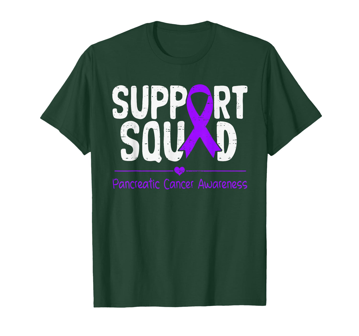 Support Pancreatic Cancer Awareness Ribbon Purple Adult Kids T-Shirt